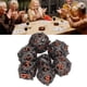 thumbnail image 4 of Metal Dice Set, Hollow Metal Dice Portable Copper 7pcs Long Lasting  For Board Games ANGGREK Negro Níquel Naranja, 4 of 8