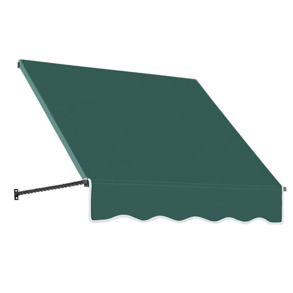 Awntech 4.375 ft Santa Fe Fixed Awning Acrylic Fabric, Forest