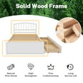 thumbnail image 4 of PAPROOS Wood Platform Bed with Storage, Twin Size Bed Frame with 2 Drawers, No Box Spring Needed, White, 4 of 11