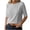 Gray-01, variant on Women's Casual Half Sleeve T-Shirt, Crewneck Solid Color Basic Tee Everyday Top