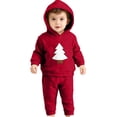 thumbnail image 2 of BLVB Toddler Baby Boy Girl Christmas Outfits Long Sleeve Hoodie Sweatshirt Christmas Tree Pant 2PCS Fall Winter Clothes Set, 2 of 6