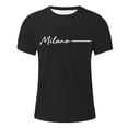 thumbnail image 5 of Milano Letter Graphic Tees for Men Summer Short Sleeve Crewneck Casual Italia Milan Travel T Shirts Streetwear, 5 of 5