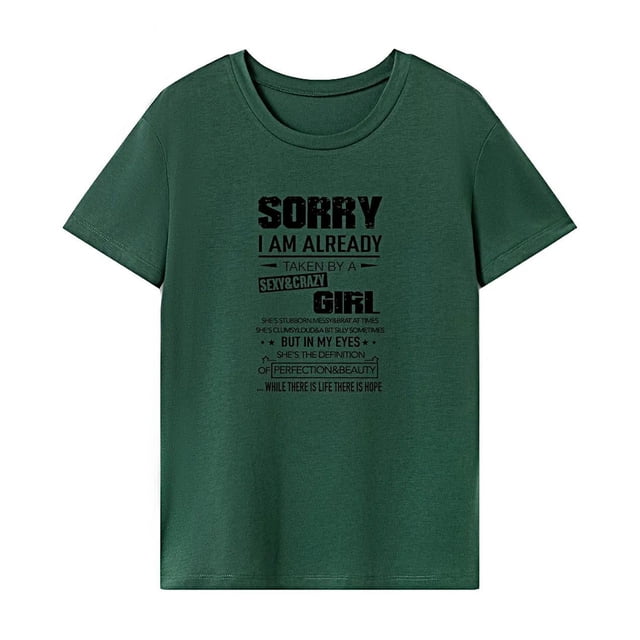 Camiseta de mujer Ropa de verano Camiseta con cuello redondo para senderismo, viajes, vacaciones, uso diario SG