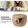 thumbnail image 2 of Wooden Yarn Bowl - Handmade Yarn Storage Bowl with Removable Lid - Wooden Weaving Thread Bowl with Carved Holes and Drills Holes - Portable Round Wool Holder for Knitting Crochet Accessories, 2 of 4