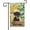 Doberman, variant on Welcome Summer Dog Garden Flag Cute Pomeranian Play in the Yard Floral Plants Sunshade Spring Decor Home Banner for Outside 12.5x18 Inch Double Side