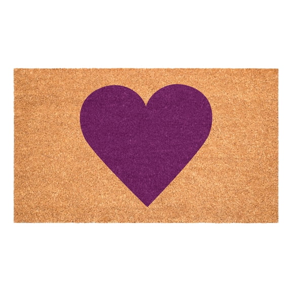 Calloway Mills 106771729 Purple Heart Doormat, 17 x 29 in.