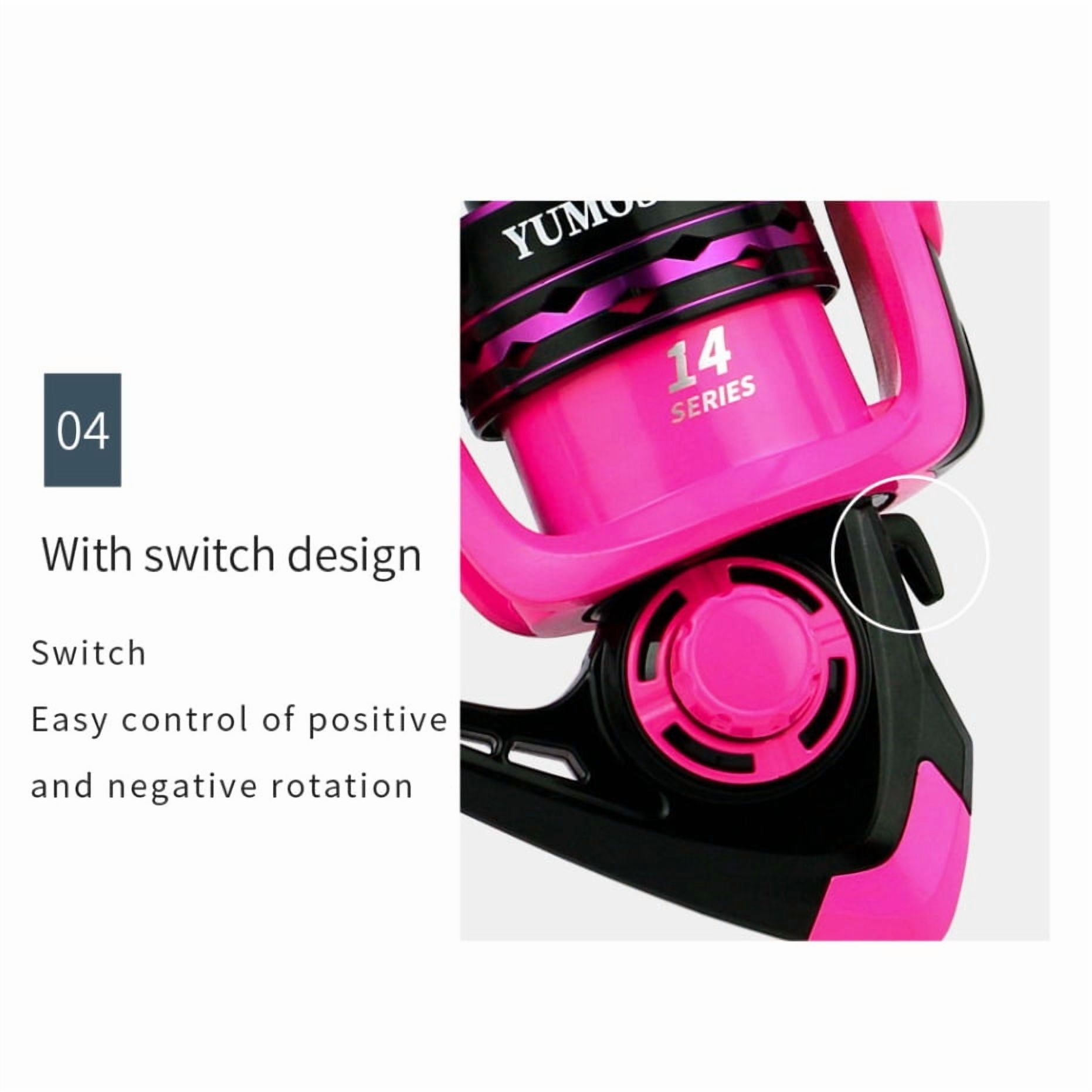 Pink Spinning Fishing Reel 2000-7000 Fishing Reel Saltwater Aluminum Alloy Spool Fishing Summer Gear