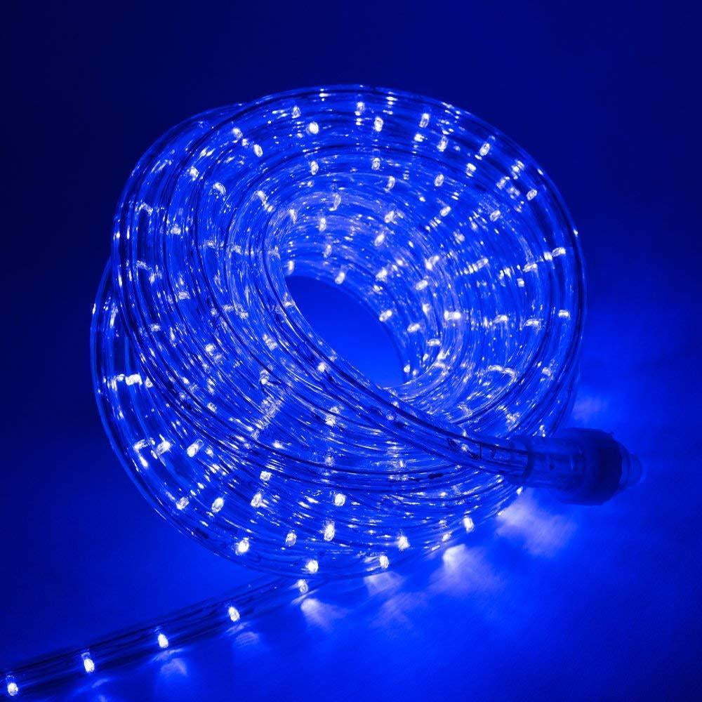 West Ivory 10', 25', 60', 150' ft (10' feet) Blue LED Rope Lights w/ 8