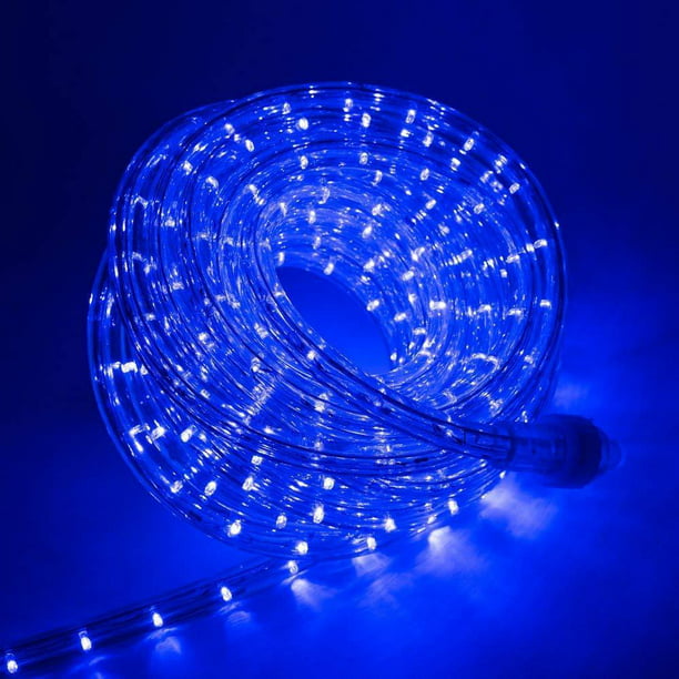 West Ivory 10', 25', 60', 150' ft (60' feet) Blue LED Rope Lights w/ 8 Mode Controller 2 Wire