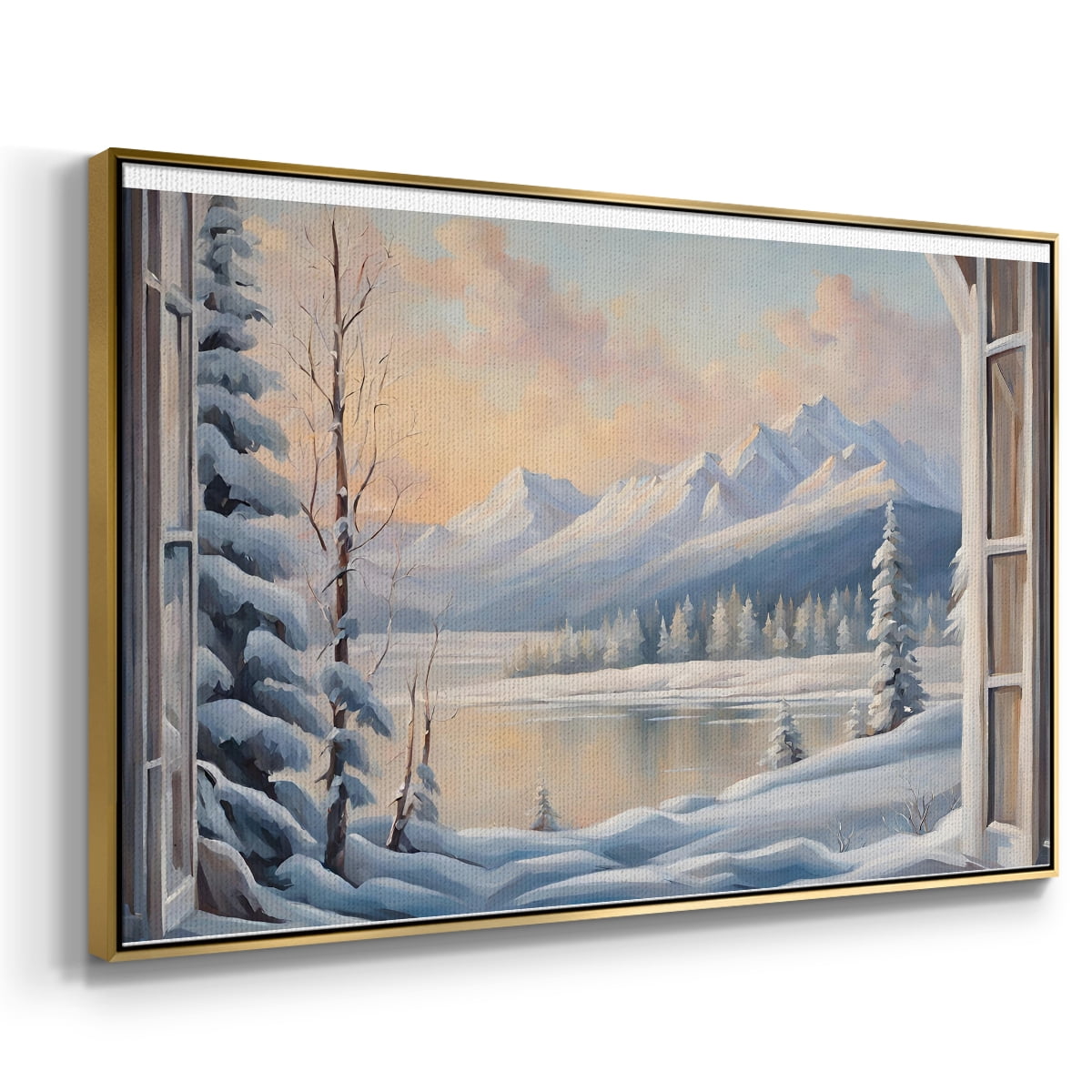 Vintage Landscape-CCXVI By Wexford Home Framed in Gold Wood Gallery Wrapped Canvas 27 in. x 41 in.