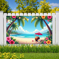 thumbnail image 7 of Decorative Design Tropical Beach Theme Coconut Drink Hibiscus Flowers Banner for Summer Party Beach Holiday Outdoor Decor, 7 of 7