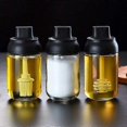 thumbnail image 4 of Kitchen Seasoning Containers 3 Pack Glass Spice Jars Container Transparent Sealed Storage Seaso, 4 of 5
