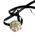 thumbnail image 1 of Collar Choker de Flores de Tela Shaofei Beige, 1 of 5