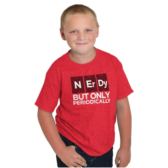 Periodically Nerdy Chemistry Science Crewneck T Shirts Boy Girl Teen Brisco Brands L