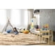 thumbnail image 4 of Alfombra Shaggy TWINNIS, supersuave y esponjosa, 120 x 180 cm, color beige y marrón, 4 of 9
