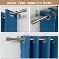 thumbnail image 6 of Brushed Nickel Curtain Rods with Cap Finials, Single 72-144" Adjustable Decorative Drapery Rods, 6 of 14