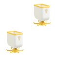 thumbnail image 4 of Wosthever Gancho de cocina giratorio montado en la pared soporte para cuchara estante de almacenamiento de baño de plástico estante de blanco amarillo 2piezas, 4 of 6
