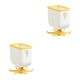 thumbnail image 4 of Wosthever Gancho de cocina giratorio montado en la pared soporte para cuchara estante de almacenamiento de baño de plástico estante de blanco amarillo 2piezas, 4 of 6