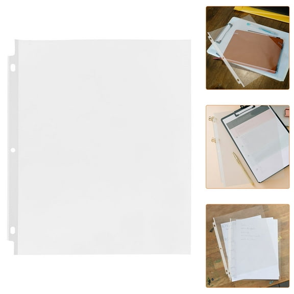 PBPBOX 50Pcs Transparent Plastic Sheet Protectors for Organizing and Storing Documents