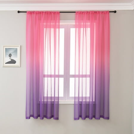 Color Grant Tulle Window Curtain For Bedroom Living Room Balcony Ds Orange Blue Size 100cm 180cm Canada Color Grant Tulle Window Curtain For, Purple Color Curtains