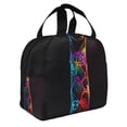 thumbnail image 2 of Pofeuu Neon Psychedelic Giraffe Print Lunch Bag Lunch Box Insulated Lunch Bag Adult Lunch Box for Men and Women, 2 of 8
