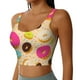 thumbnail image 2 of Fotbe Donuts Sujetador Deportivo Largo sin Aros para Mujer con Almohadillas y Soporte Medio, Transpirable y Absorbente, Camiseta Tipo Chaleco o Tank Top-Large, 2 of 8