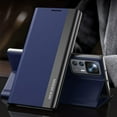 thumbnail image 2 of Thin Slim Flip Case for Xiaomi 12T with Stand, Case for 12T Pro, Business PU Leather Shockproof Protective Phone Cover Case for Xiaomi 12T/12T Pro/Redmi K50 Ultra CX Deep Blue, 2 of 11