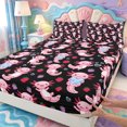 thumbnail image 4 of Manfei Amphibian Axolotl Print King Sheets,Cartoon Salamander Bedding,4pcs,1 Flat Sheet,1 Fitted Sheet and 2 Pillowcases, 4 of 6