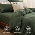 thumbnail image 3 of Juego de Ropa de Cama Bedsure Funda de Edredón con Sábana Ajustable Queen Verde, 3 of 9