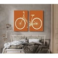thumbnail image 2 of PixonSign Canvas Print Wall Art Simplistic Bike Model with Orange Background Kids Shapes Illustrations Modern Art Chic Urban Multicolor Ultra for Living Room, Bedroom, Office - 16"x24"x2, 2 of 5