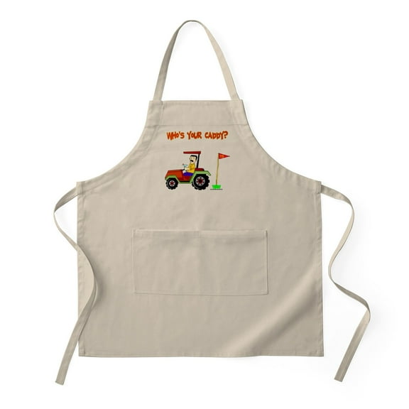 CafePress - Who's Your Caddy?! BBQ - Kitchen Apron with Pockets, Grilling Apron, Baking Apron