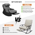 thumbnail image 5 of Betisef Nursery Rocking Chairs with Soft Seat and Headrest,Corduroy Fabric Accent Chair with Side Pocket,Glider Rocking Chair for Bedroom/Living Room/Nursery(Dark Grey/Black), 5 of 6