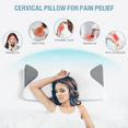 thumbnail image 4 of Cervical Pillow for Neck Pain Relief, Odorless Memory Foam Pillows with Cooling Case, Adjustable Orthopedic Bed Pillow for Sleeping, Support for Side Back Sleepersck Stomach Sleeping, 4 of 9
