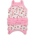 Pink Girl Dog Dresses One Piece Puppy Dresses with 3Tier Ruffle