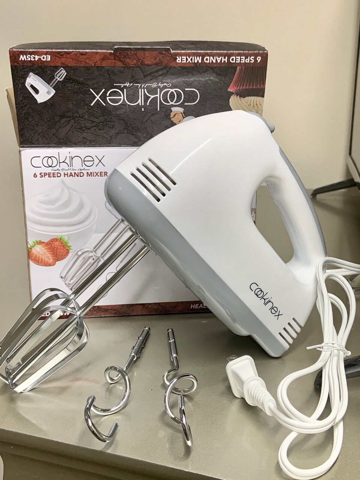 1 Pc Hand mixer Cookinex 6 Speed Healthy Lifestyle with 2 Whisks 150watt