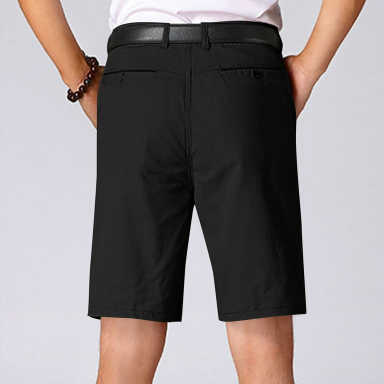 men's black dress shorts Men's Black Golf Shorts Black / 32 / 11 inch