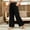Black wide leg trousers for women a1, variant on Cagogo Women Plus Size Wide Leg High Waisted Trousers with Pockets Solid Casual Streetwear Long Pants Summer Beach Lounge Trousers, Yellow 3XL