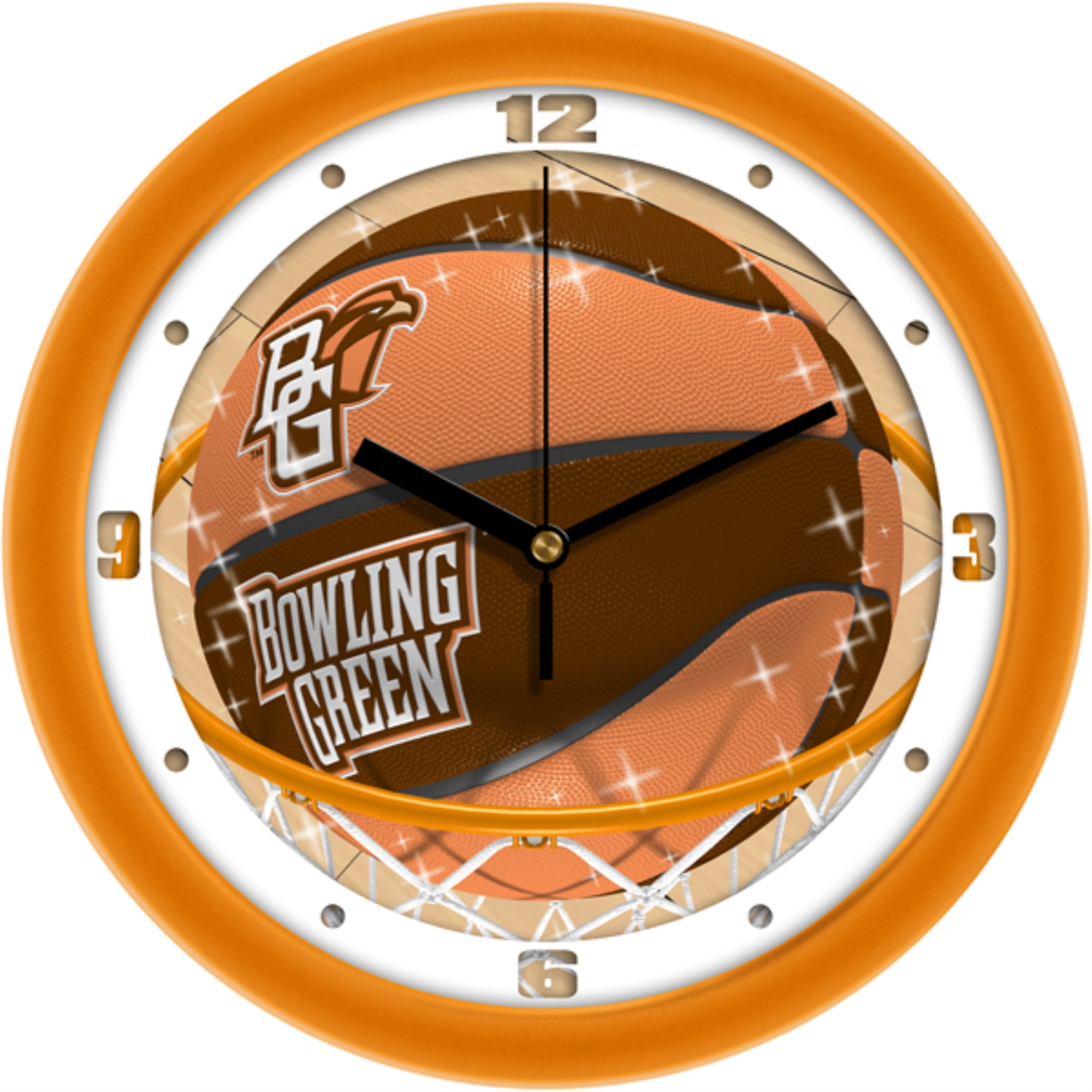 SunTime NCAA Bowling Green Falcons Slam Dunk Wall Clock 