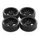 thumbnail image 5 of 4 piezas de repuesto para neumáticos de deriva de goma para coche RC, duraderas, para XV01 1:10 Negro, 5 of 7