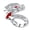 Red, variant on Elegant Gold Plated Chinese Loong Ring Decorated With Unisex Accessory Gift