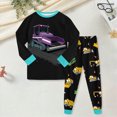 thumbnail image 2 of NOLDARES Toddler Boys Girls Pajama Set 2-Piece Long Sleeve Tee and Pants Kids Fall Clothes Sleepwear Pj Set 6-12 Months 12-24 Months 2t 3t 4t 5t 6t 7t 8t 9t Children,Black,3-4 Y, 2 of 5