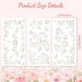 thumbnail image 2 of Rub on Transfer Decal Sticker for Furniture Craft Decor 6"x12" White Leaves and Small Flowers 3Pcs Waterproof UV DTF Transfer for Drawer Dresser Glass Porcelain Wood Plastic Window, 2 of 8