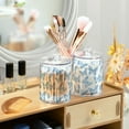 thumbnail image 3 of Yayeee 4 Pack Qtip Holder Bathroom Cotton Swab Canister with Lid Clear Dispenser Set, Blue Butterfly, 3 of 6