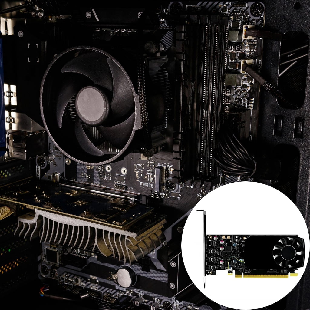 Graphics Card Up to 4 Monitors at 4K Resolution with 2GB GDDR5 Memory for Enhances Productivity in Multiple Task