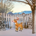 thumbnail image 2 of ProductWorks Rudolph de 24 Pouces avec Chapeau de Père Noël Décoration de Vacances Pré-Éclairée 3D, 2 of 10