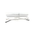 thumbnail image 5 of Pen holder Frameless Silver Reading Glasses +1.50 Small Rectangle Presbyopic Glasses Rimless Metal Business Readers with Case, 5 of 7