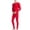 Red, variant on QSAWXQZ Men's 2PC Modal Blend Thermal Long Underwear Top and Pants Set Crew Neck Long Sleeve Stretch Soft Winter Base Layer L