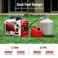thumbnail image 4 of Maxpeedingrods 4KW Dual Futor Portabel Inverter Generale Super Quiet Electric Start EV-charging, 4 of 6