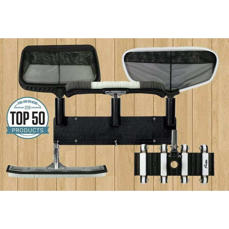 Pool Stick Holder & Power Tool Organizer Combo - Billiard Storage With Rolling Tool Cart