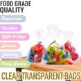 thumbnail image 5 of Paquete de 100 bolsas para caramelos, 23 x 15 cm, bolsas de celofán transparente con 100 bridas, bolsas transparentes, bolsas de regalo para caramelos, bolsas de celofán para dulces,, 5 of 5
